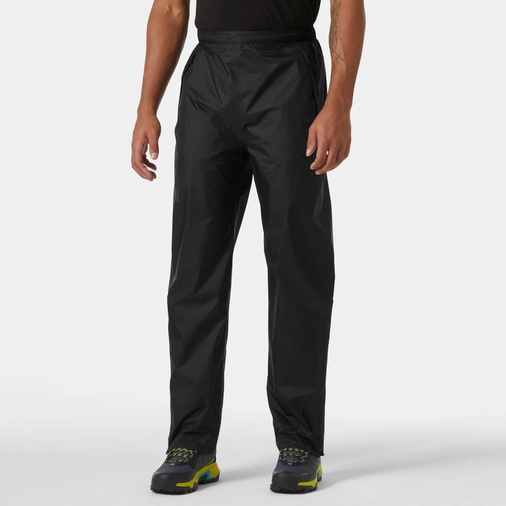 Helly Hansen Men's Loke Rain Pants Waterproof Breathable Lightweight Black L